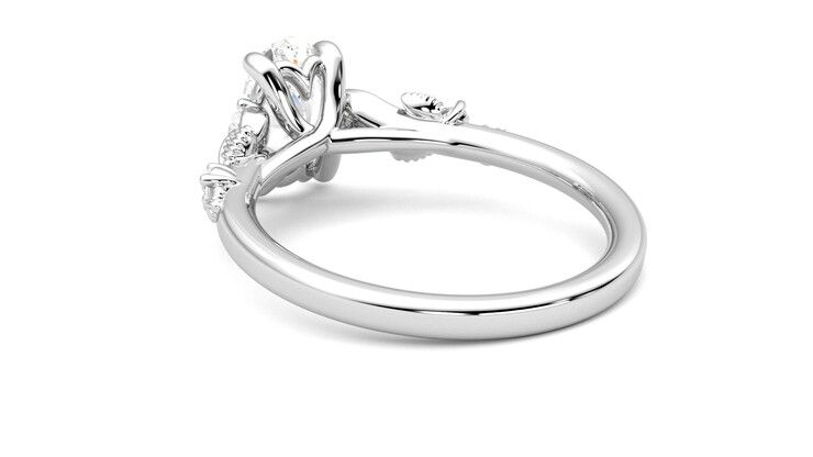 Taylor & Hart Lierre Oval Engagement Ring 360 degree image 17