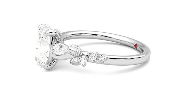 Taylor & Hart Lierre Oval Engagement Ring 360 degree image 22