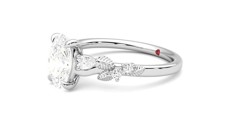 Taylor & Hart Lierre Oval Engagement Ring 360 degree image 23