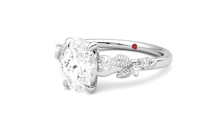 Taylor & Hart Lierre Oval Engagement Ring 360 degree image 25