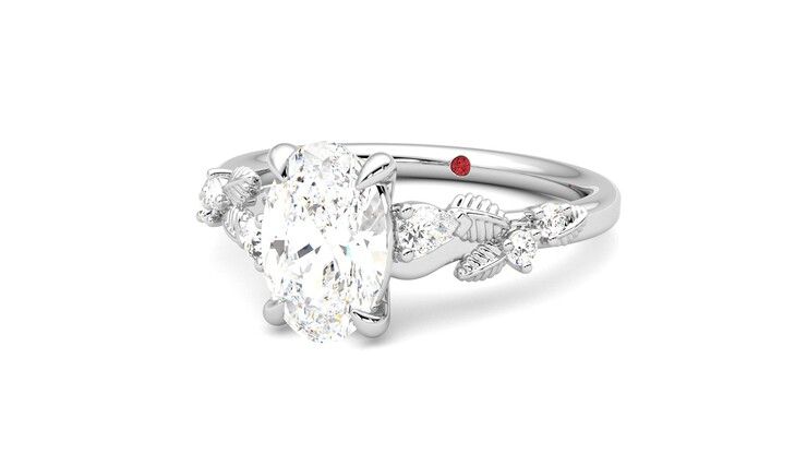Taylor & Hart Lierre Oval Engagement Ring 360 degree image 26