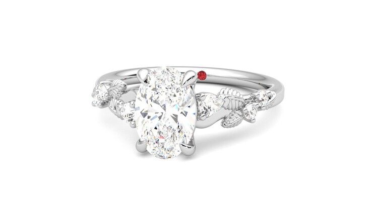 Taylor & Hart Lierre Oval Engagement Ring 360 degree image 27