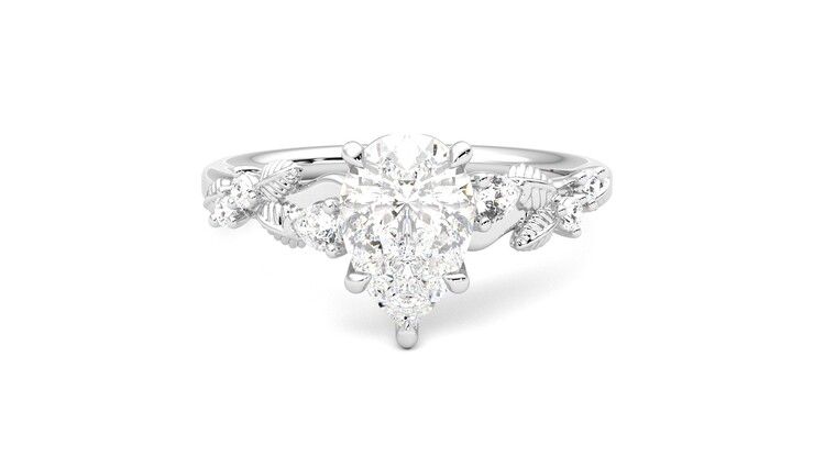 Taylor & Hart Lierre Pear Engagement Ring 360 degree image 0