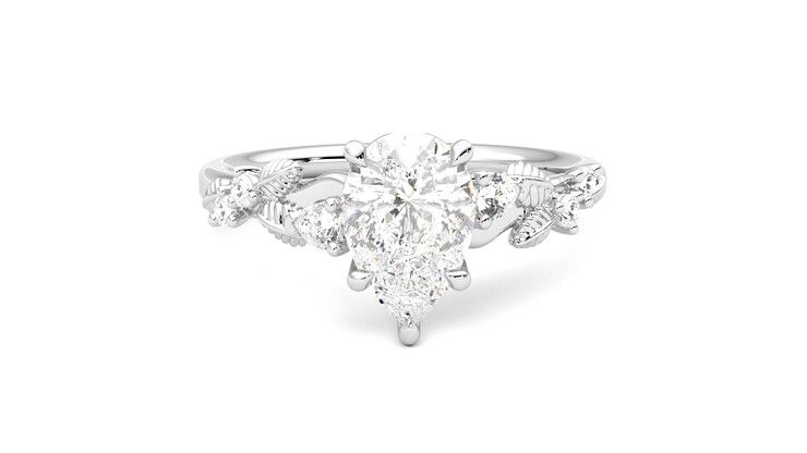 Taylor & Hart Lierre Pear Engagement Ring 360 degree image 1