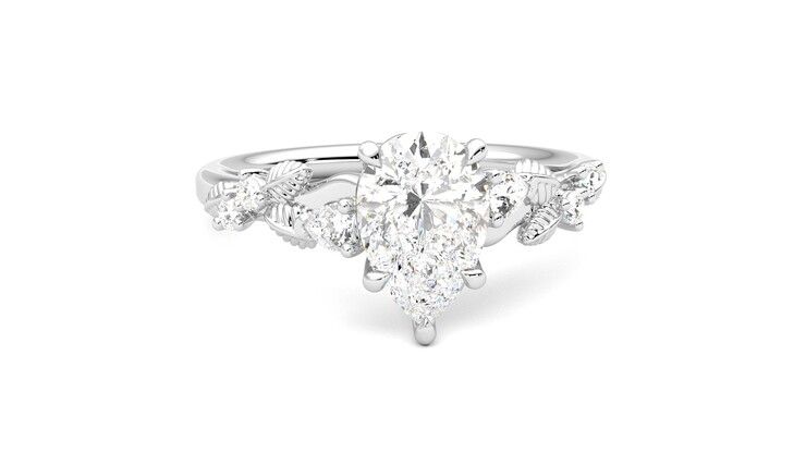 Taylor & Hart Lierre Pear Engagement Ring 360 degree image 2