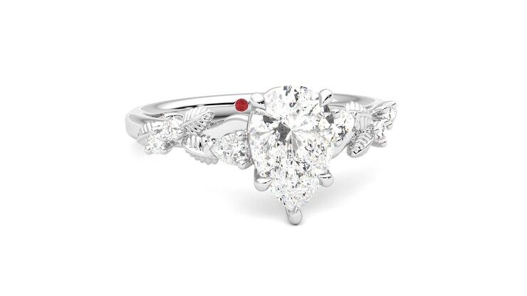 Taylor & Hart Lierre Pear Engagement Ring 360 degree image 3
