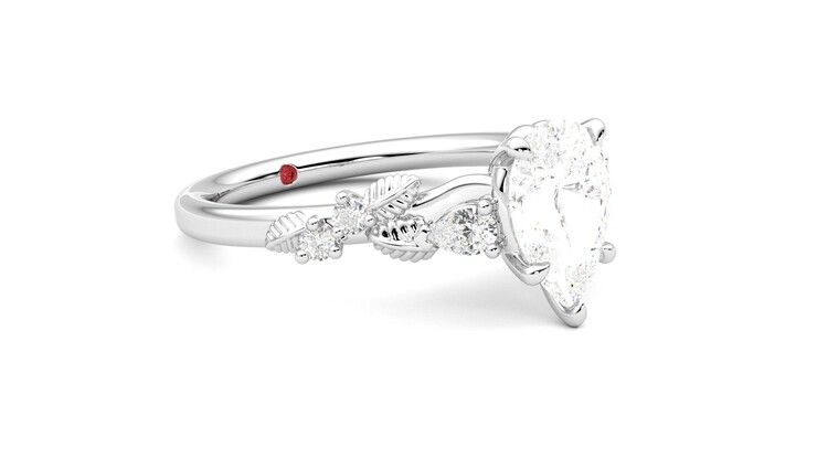 Taylor & Hart Lierre Pear Engagement Ring 360 degree image 6