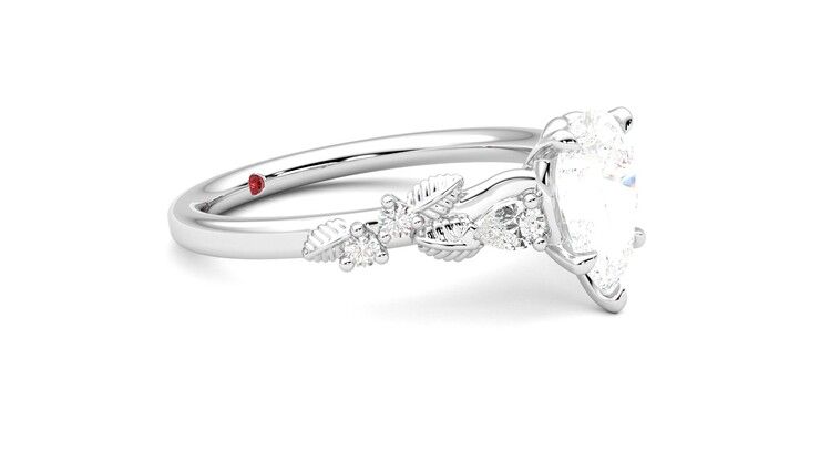 Taylor & Hart Lierre Pear Engagement Ring 360 degree image 7