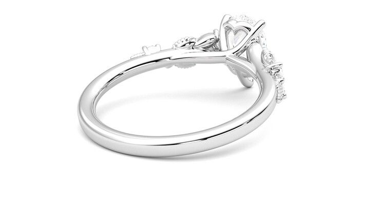 Taylor & Hart Lierre Pear Engagement Ring 360 degree image 13