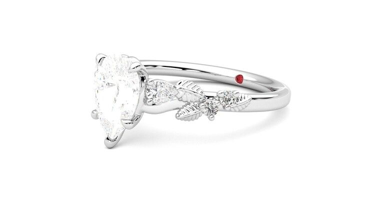 Taylor & Hart Lierre Pear Engagement Ring 360 degree image 24