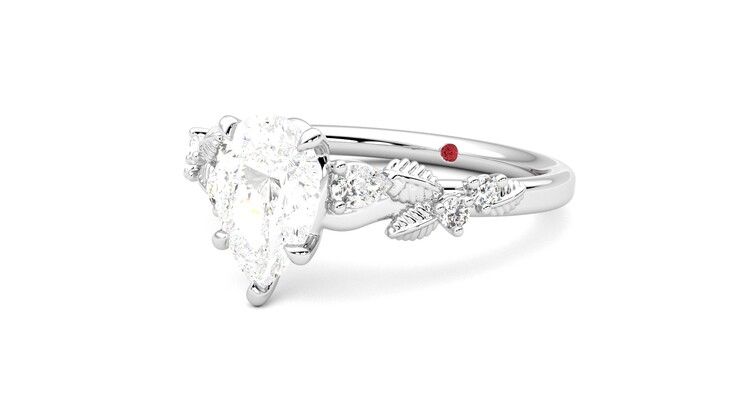 Taylor & Hart Lierre Pear Engagement Ring 360 degree image 25