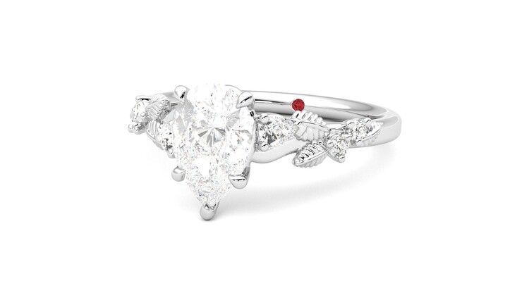 Taylor & Hart Lierre Pear Engagement Ring 360 degree image 26