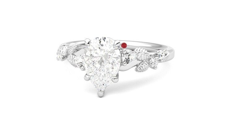 Taylor & Hart Lierre Pear Engagement Ring 360 degree image 27