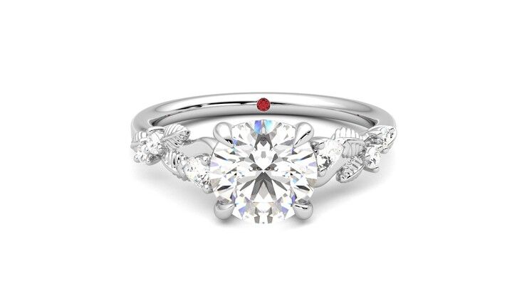 Taylor & Hart Lierre Round Engagement Ring 360 degree image 0