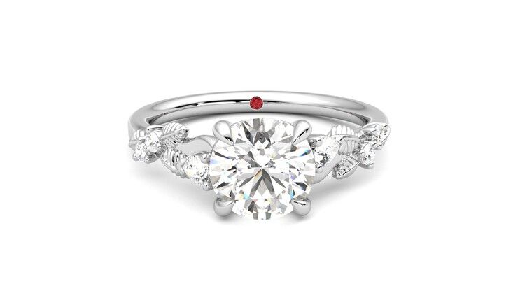 Taylor & Hart Lierre Round Engagement Ring 360 degree image 1
