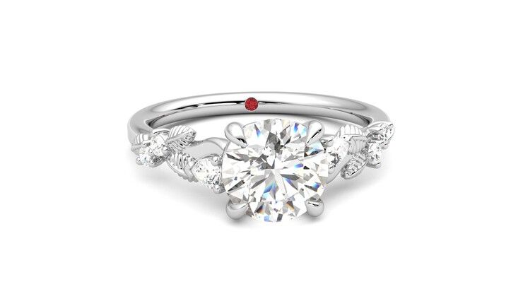 Taylor & Hart Lierre Round Engagement Ring 360 degree image 2