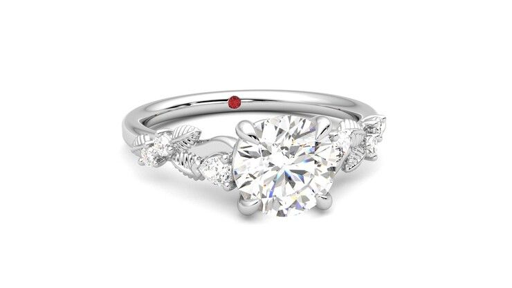 Taylor & Hart Lierre Round Engagement Ring 360 degree image 3