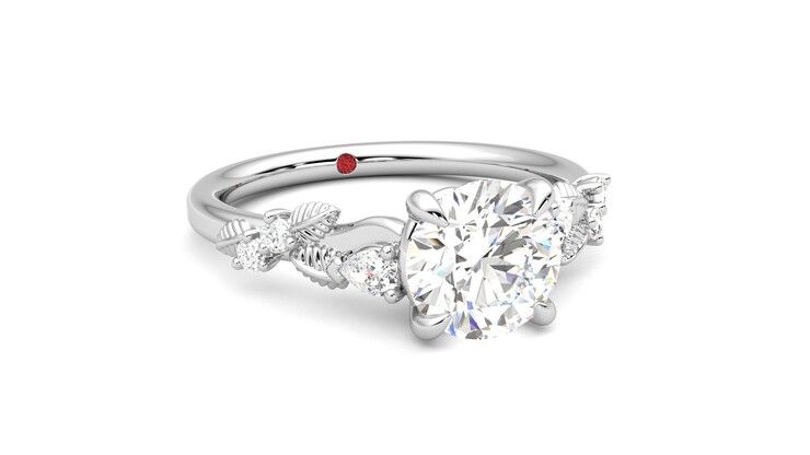 Taylor & Hart Lierre Round Engagement Ring 360 degree image 4