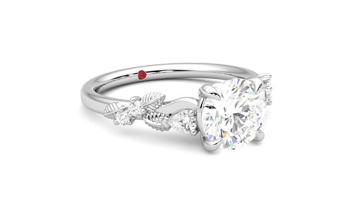 Taylor & Hart Lierre Round Engagement Ring 360 degree image 5