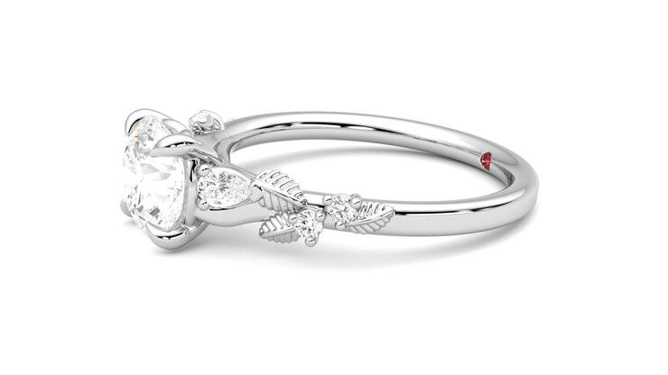 Taylor & Hart Lierre Round Engagement Ring 360 degree image 22