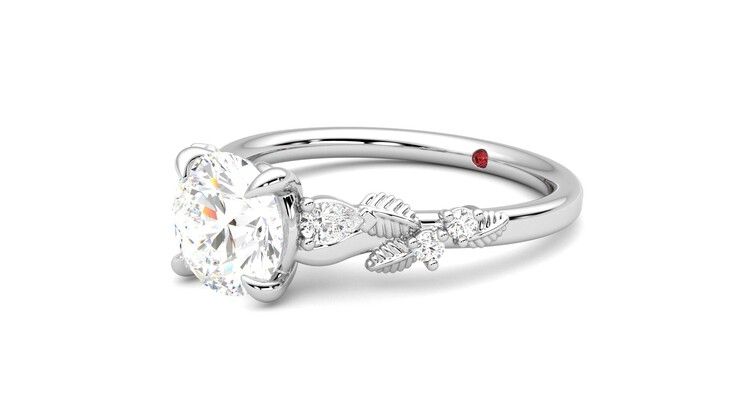 Taylor & Hart Lierre Round Engagement Ring 360 degree image 24