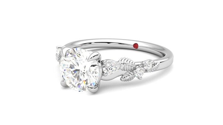 Taylor & Hart Lierre Round Engagement Ring 360 degree image 25