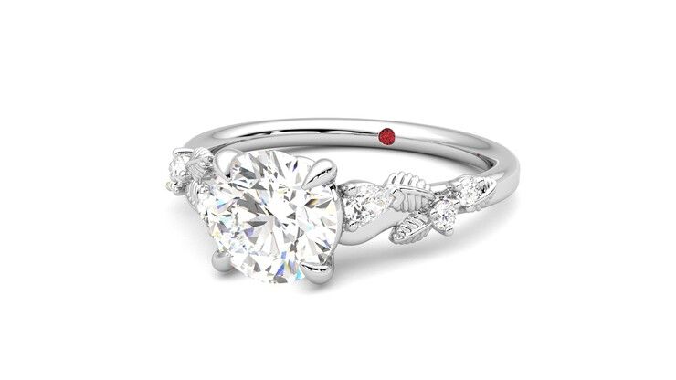 Taylor & Hart Lierre Round Engagement Ring 360 degree image 26