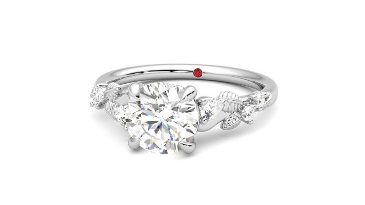 Taylor & Hart Lierre Round Engagement Ring 360 degree image 27