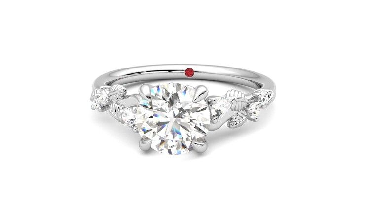 Taylor & Hart Lierre Round Engagement Ring 360 degree image 28