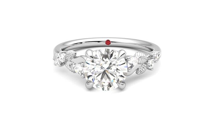 Taylor & Hart Lierre Round Engagement Ring 360 degree image 29
