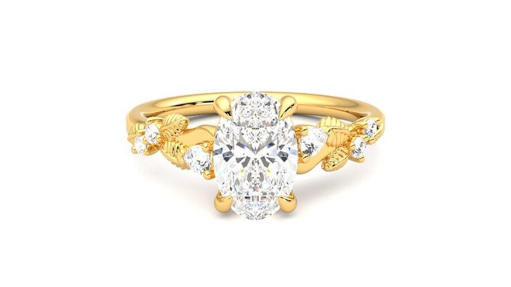 Taylor & Hart Lierre Oval Engagement Ring 360 degree image 0