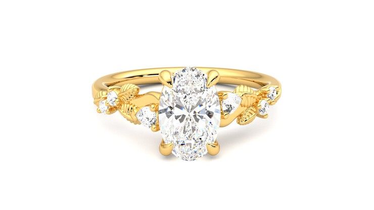 Taylor & Hart Lierre Oval Engagement Ring 360 degree image 1