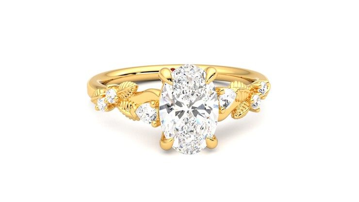Taylor & Hart Lierre Oval Engagement Ring 360 degree image 2