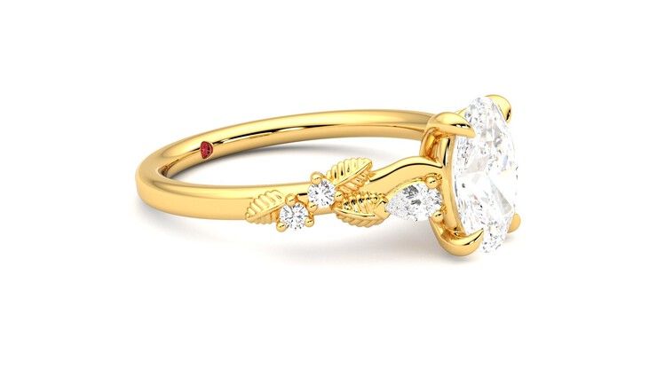 Taylor & Hart Lierre Oval Engagement Ring 360 degree image 7