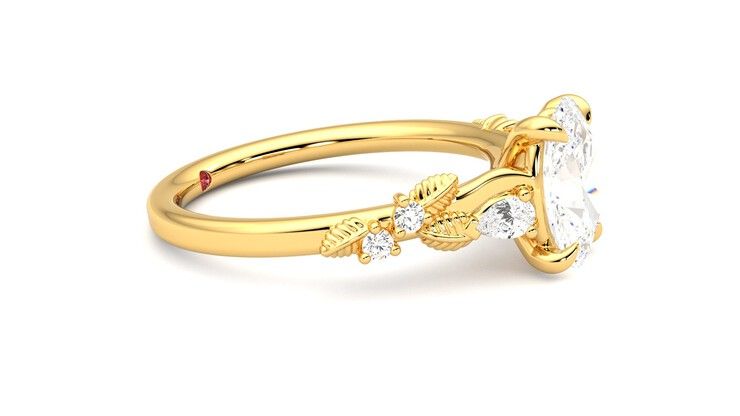 Taylor & Hart Lierre Oval Engagement Ring 360 degree image 8