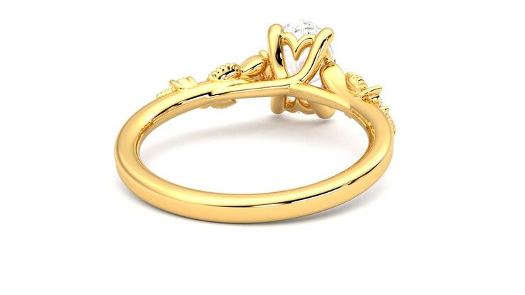 Taylor & Hart Lierre Oval Engagement Ring 360 degree image 14