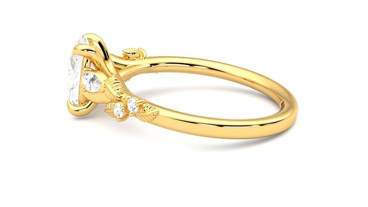 Taylor & Hart Lierre Oval Engagement Ring 360 degree image 20