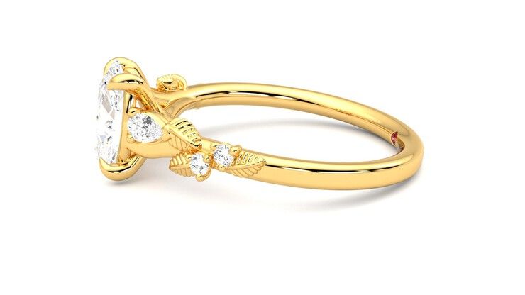 Taylor & Hart Lierre Oval Engagement Ring 360 degree image 21