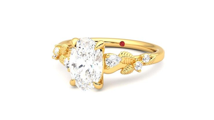 Taylor & Hart Lierre Oval Engagement Ring 360 degree image 26
