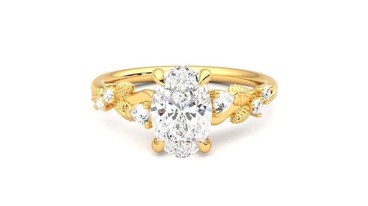 Taylor & Hart Lierre Oval Engagement Ring 360 degree image 29