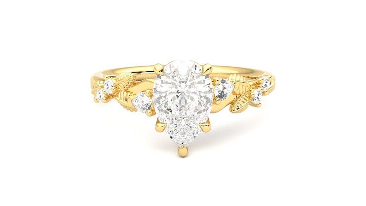 Taylor & Hart Lierre Pear Engagement Ring 360 degree image 0