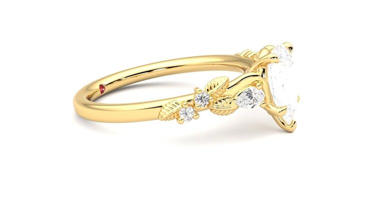 Taylor & Hart Lierre Pear Engagement Ring 360 degree image 8
