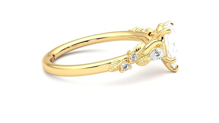 Taylor & Hart Lierre Pear Engagement Ring 360 degree image 9
