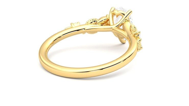 Taylor & Hart Lierre Pear Engagement Ring 360 degree image 13