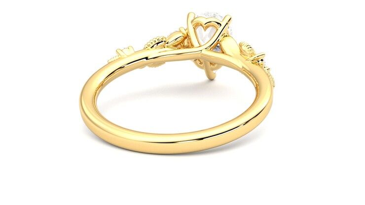 Taylor & Hart Lierre Pear Engagement Ring 360 degree image 14