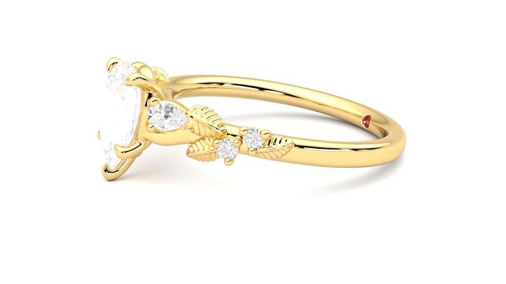 Taylor & Hart Lierre Pear Engagement Ring 360 degree image 22