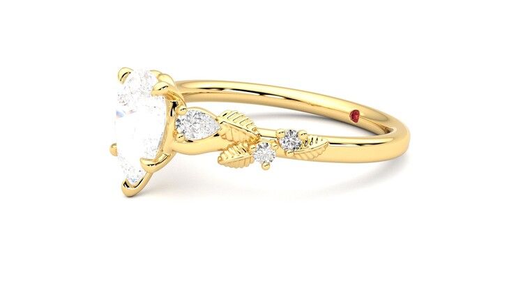 Taylor & Hart Lierre Pear Engagement Ring 360 degree image 23
