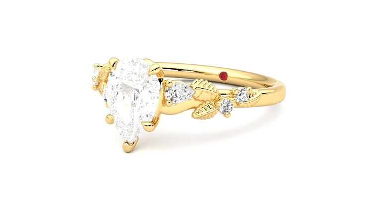Taylor & Hart Lierre Pear Engagement Ring 360 degree image 25