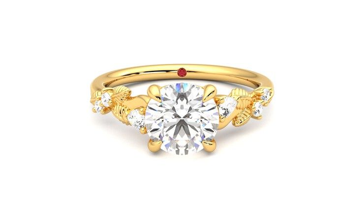 Taylor & Hart Lierre Round Engagement Ring 360 degree image 0