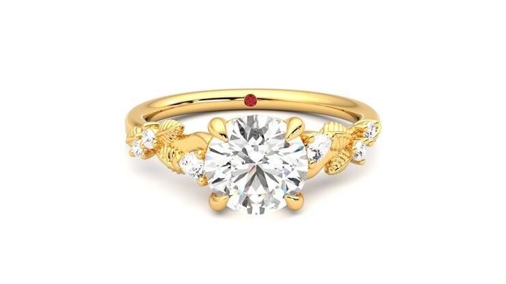 Taylor & Hart Lierre Round Engagement Ring 360 degree image 1